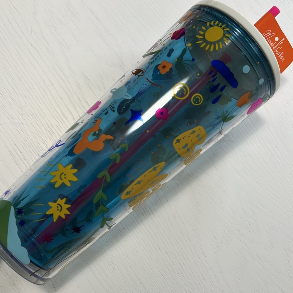 Brand New STARBUCKS 2023 Fall 24oz TUMBLER - Manuela Guillen Buenas Vibras - Picture 8 of 13
